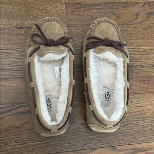 UGG Brown Suede Moccasin Slippers